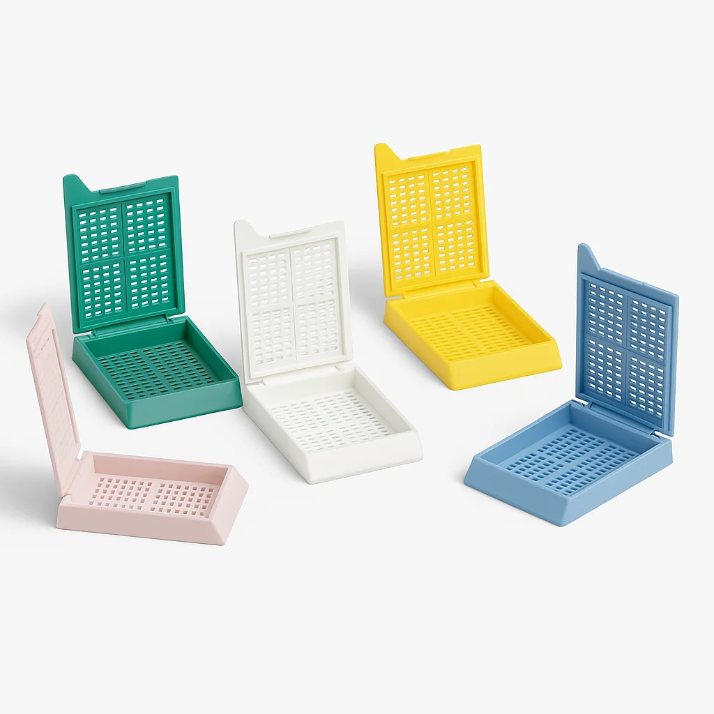 Cassete de laboratório com tampa