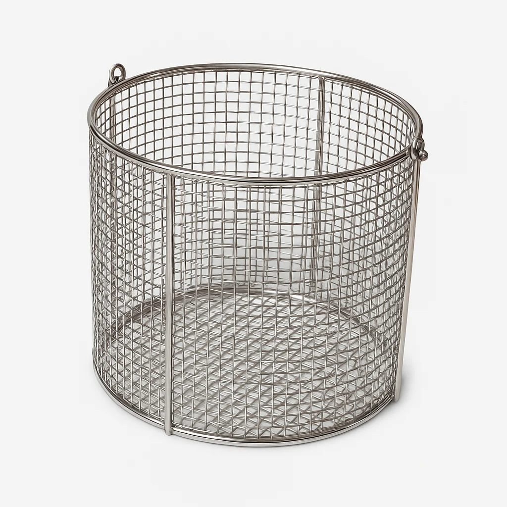 Cesto em em aço inoxidável