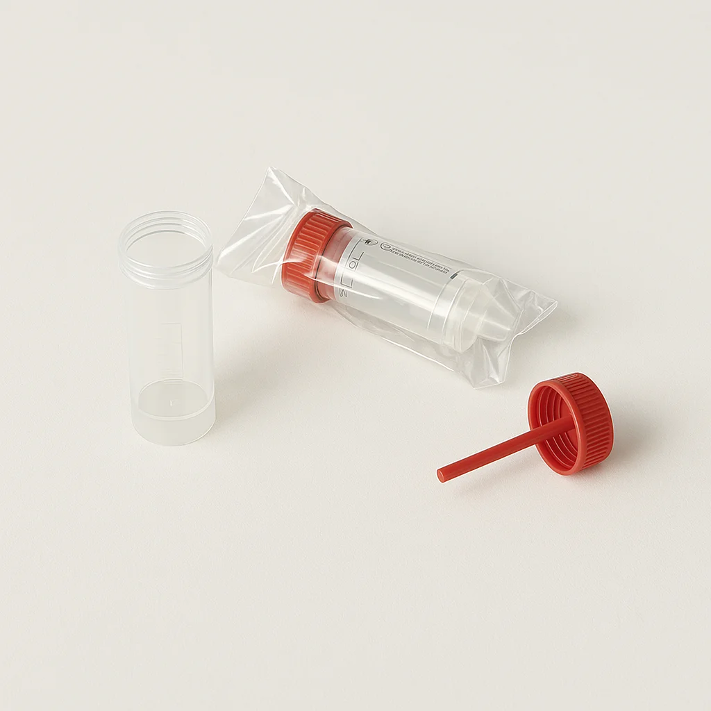 Coletor de urina com espátula