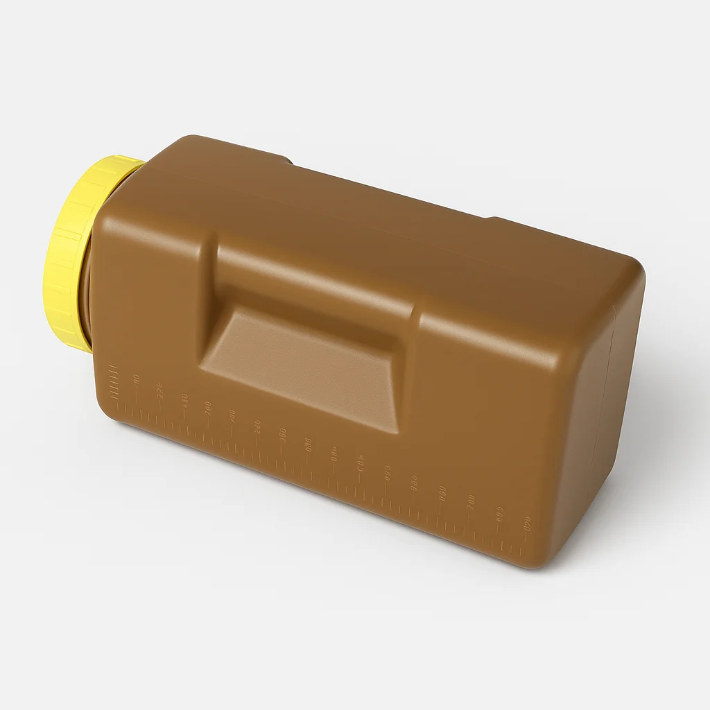 Coletor de urina cor castanha