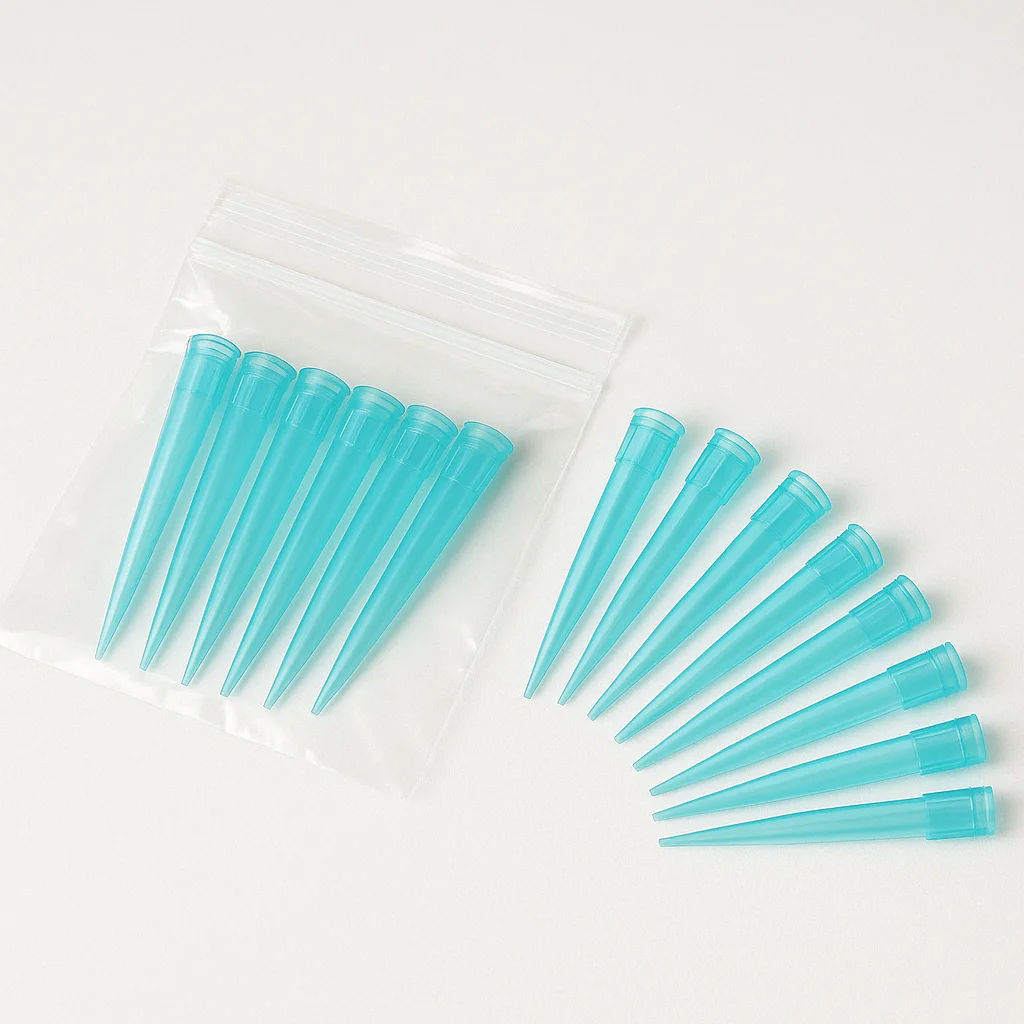 Ponta azul tipo Eppendorf- Brand-Socorex, capacidade de 200 a 1000 ul.