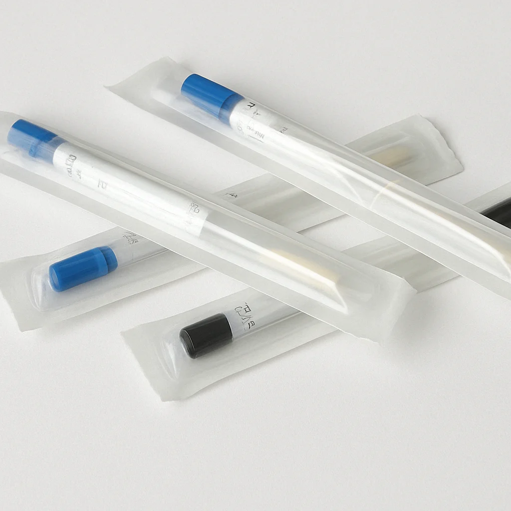 Zaragatoa em tubo com meio de transporte